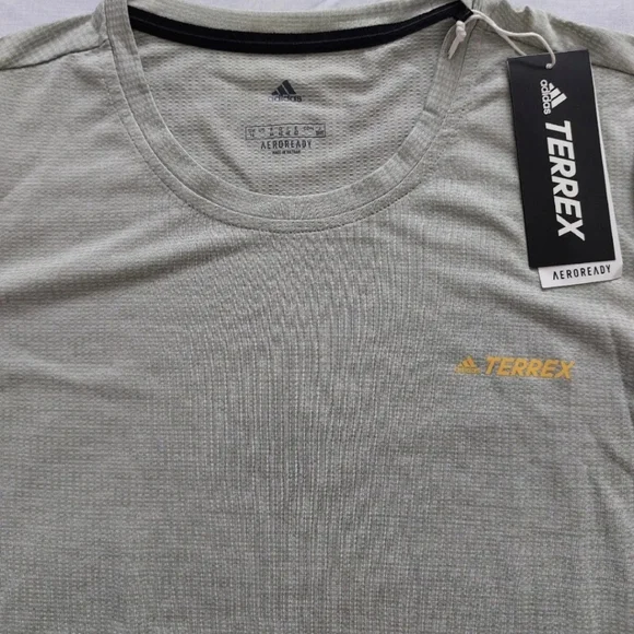 Adidas Terrex T-Shirt Tee Women's Size 16 Grey Aeroready Breathable Recycled - Picture 5 of 16